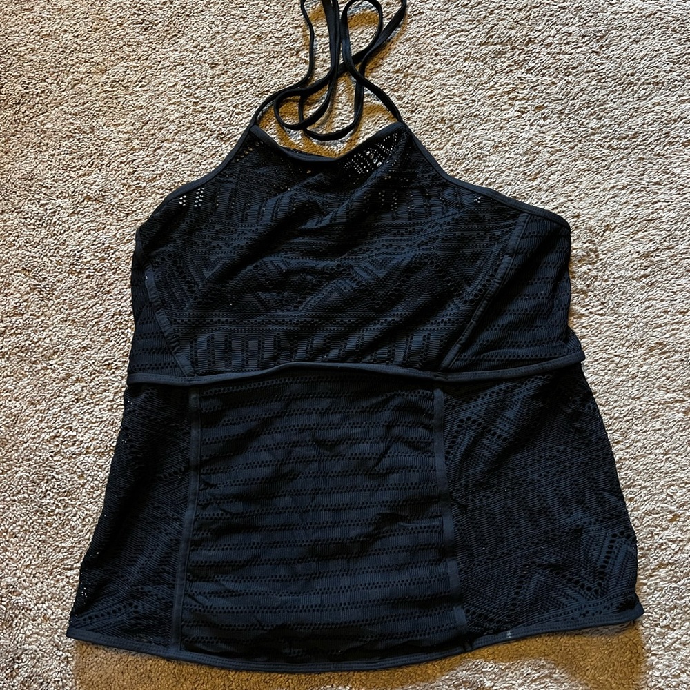 20W Black Halter Top Swimsuit top